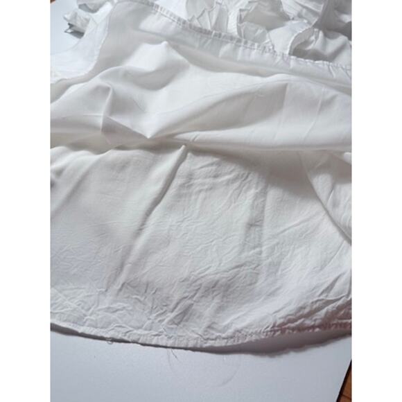 Entro White Ruffle V-Neck Mini Dress - Size L - Picture 7 of 9